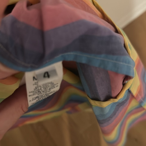 MDS Stripes Rainbow Ruffle Maxi Dress - Picture 7 of 7